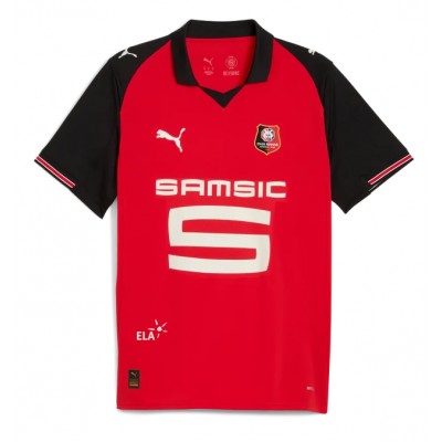 Moški Nogometni dresi Stade Rennais Domači 2025-26 Kratek Rokav Moški Nogometni dresi Stade Rennais Domači 2025-26 Kratek Rokav